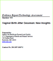 Evidence Report/Technology Assessment - Vaginal Birth After Cesarean: New Insights 